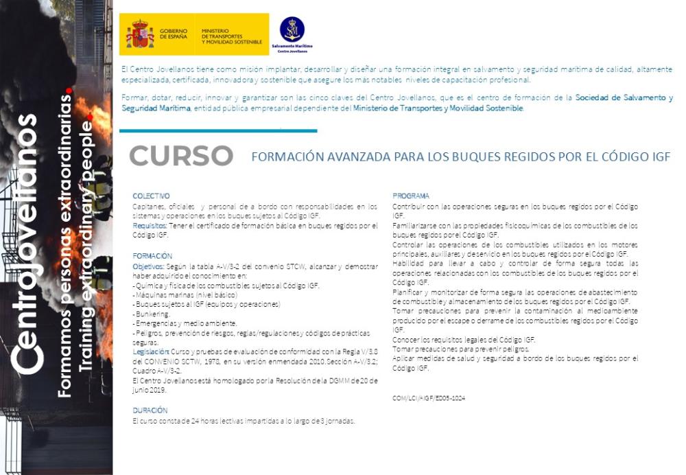 Imagen Formación avanzada para los buques regidos por el código IGF