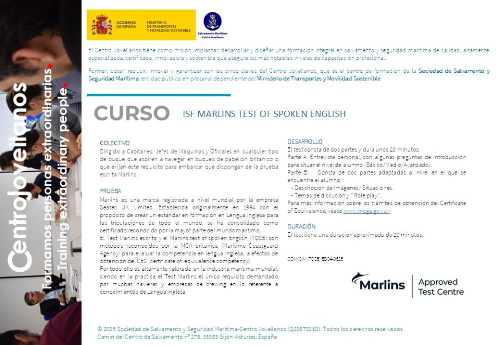Imagen ISF Marlins test of spoken english