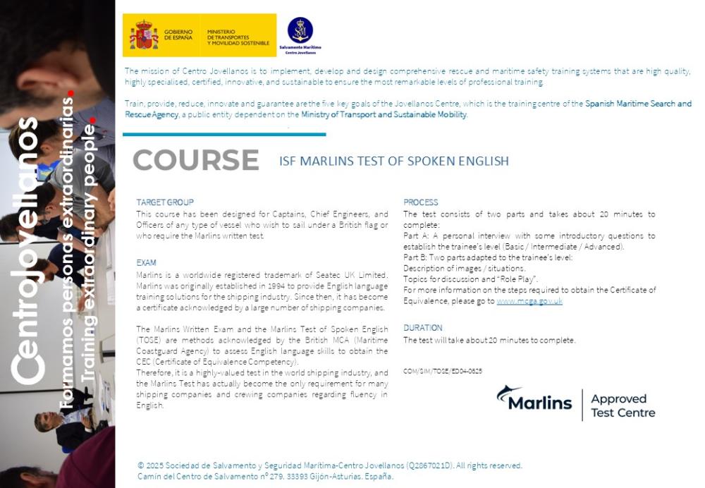 Imagen ISF Marlins test of spoken english