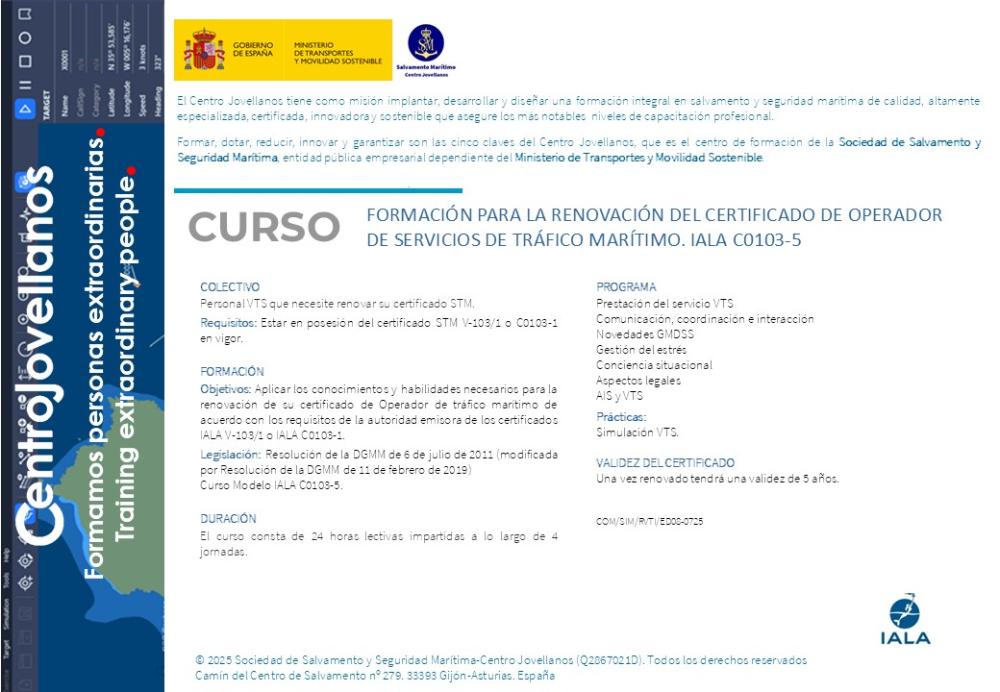 Imagen IALA C0103-5. Formación para la Renovación del certificado de operador de servicios de tráfico marítimo.