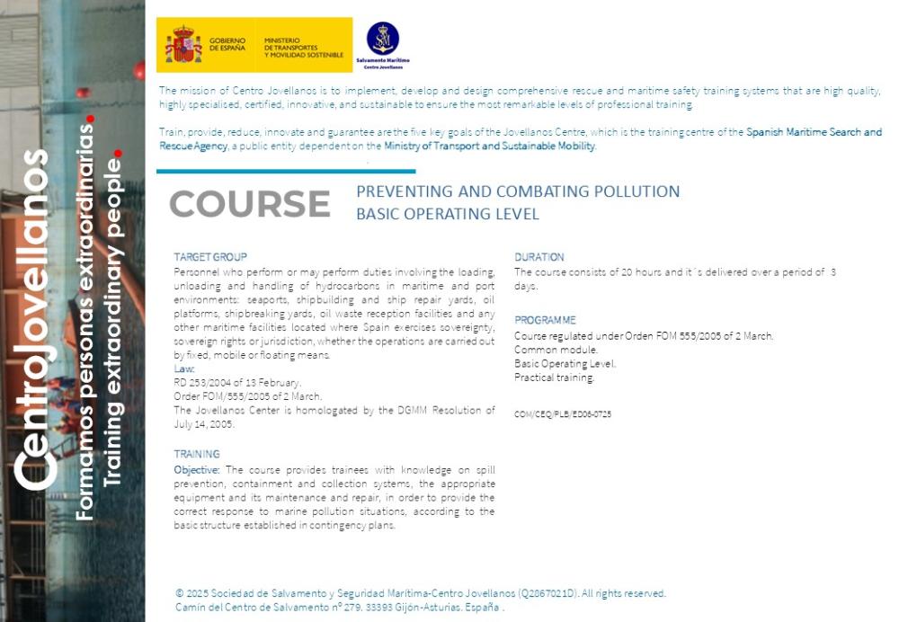 Imagen Preventing and combating pollution (Basic operating level)