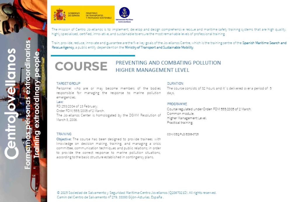 Imagen Preventing and combating pollution (Higher management level)