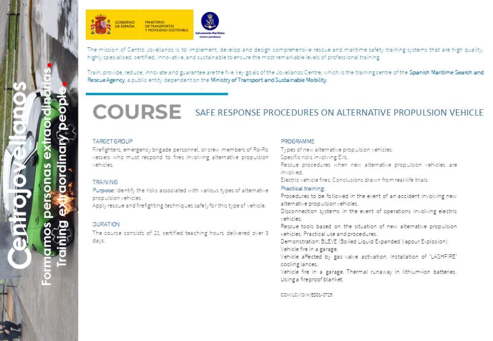 Imagen Safe response procedures on alternative propulsion vehicle