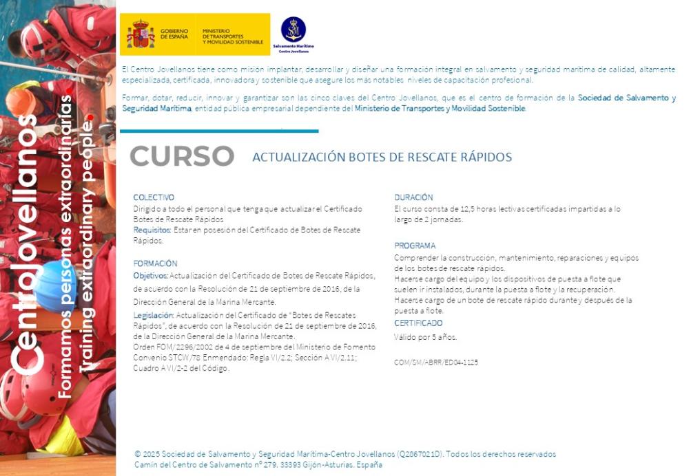 Imagen Actualización botes de rescate rápidos