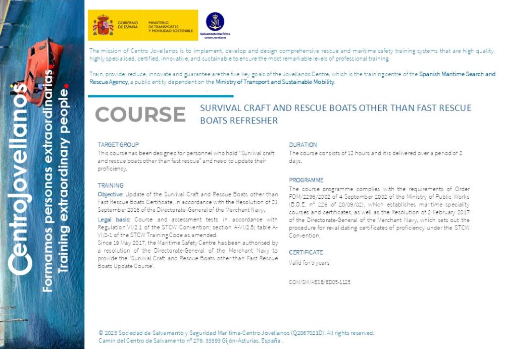 Imagen Survival craft and rescue boats other than fast rescue boats refresher