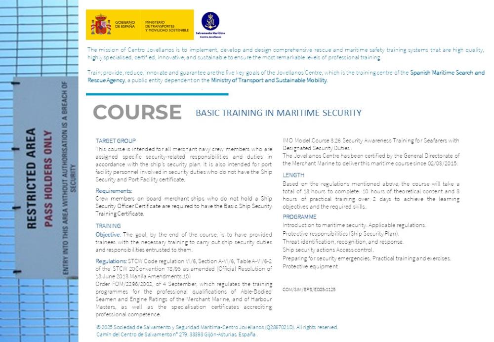 Imagen Basic training in maritime security