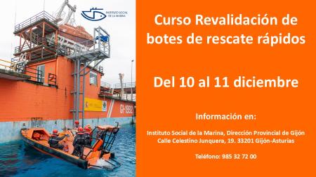 Imagen La Dirección Provincial de Gijón, del Instituto Social de la Marina, convoca el CURSO GRATUITO “Revalidación del certificado de botes...