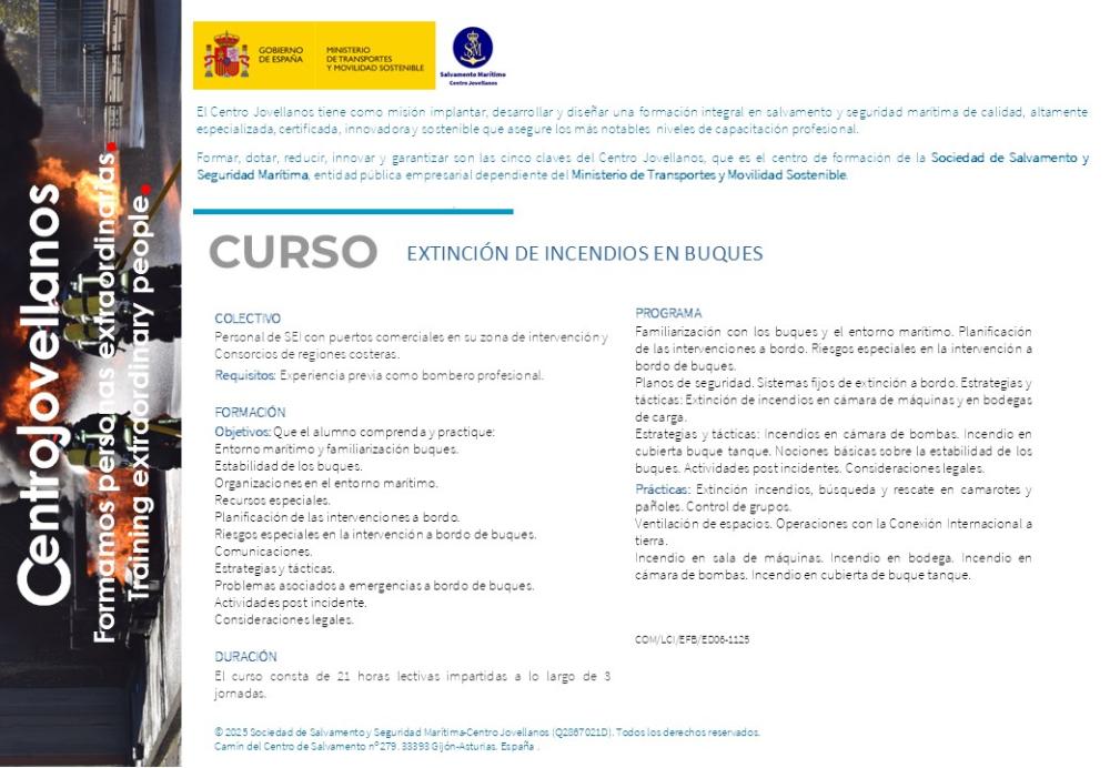 Imagen Extinción de incendios en buques