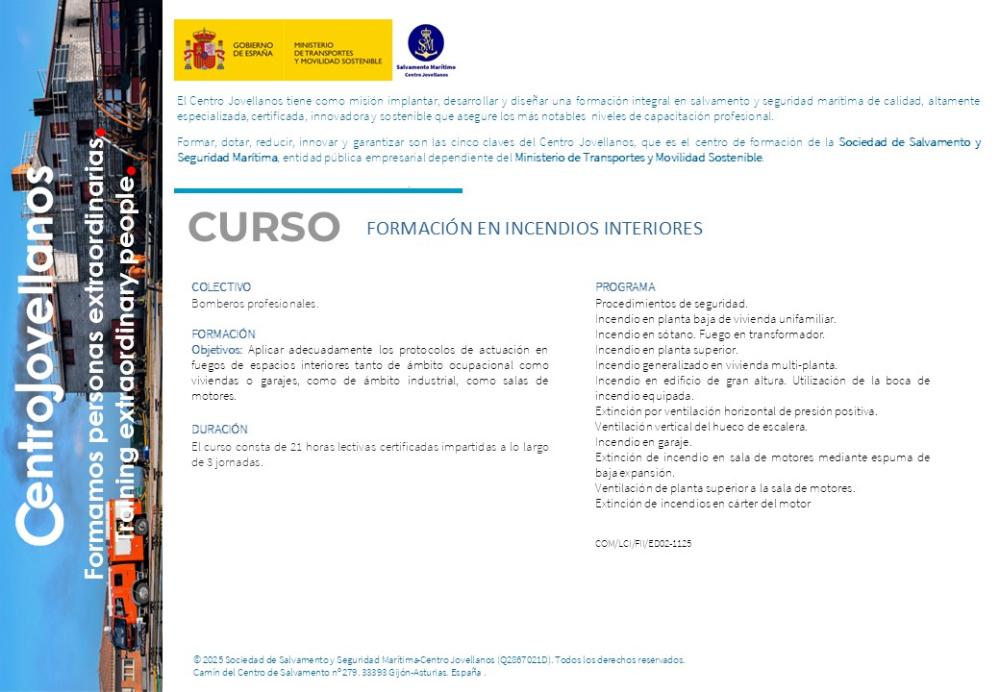 Imagen Formación en incendios interiores