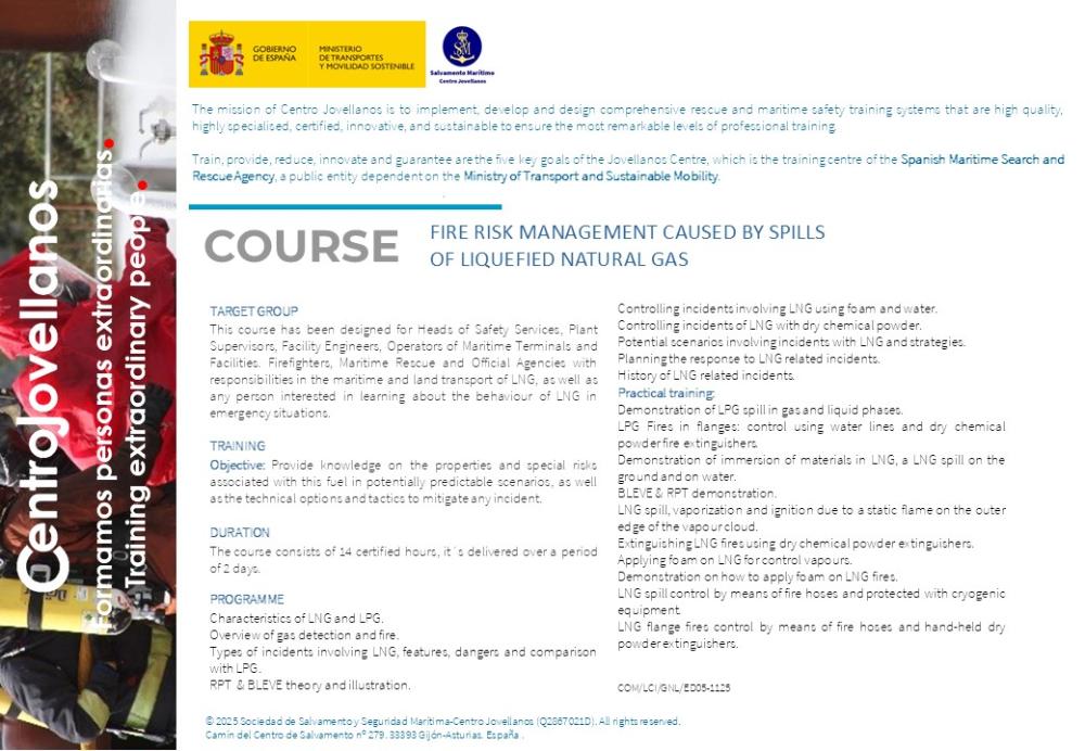 Imagen Fire risk management caused by spills of liquefied natural gas