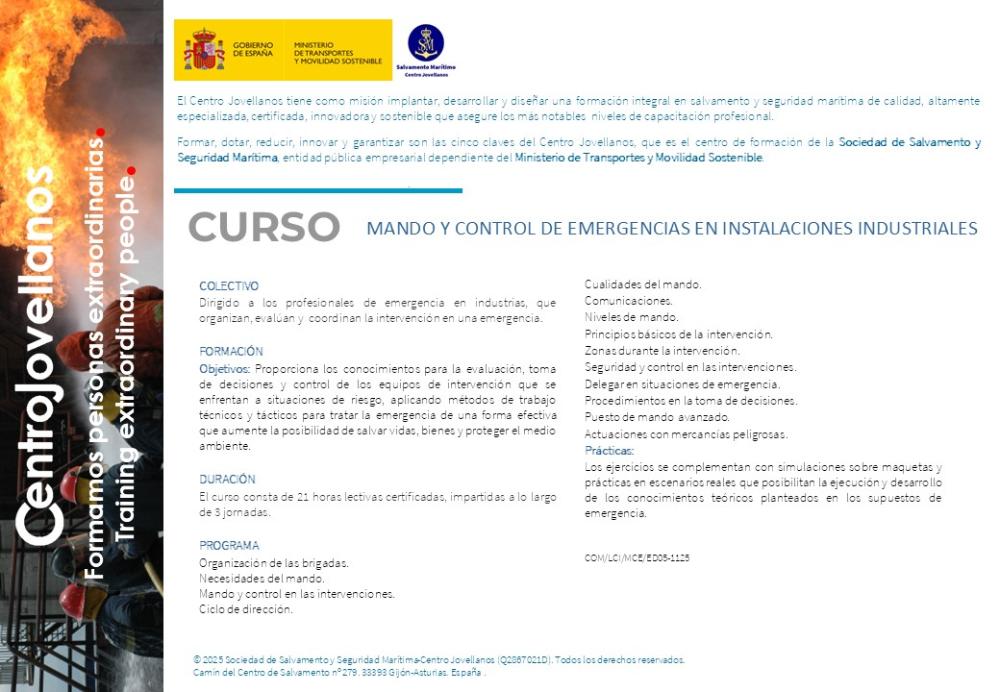 Imagen Mando y control de emergencias en instalaciones industriales