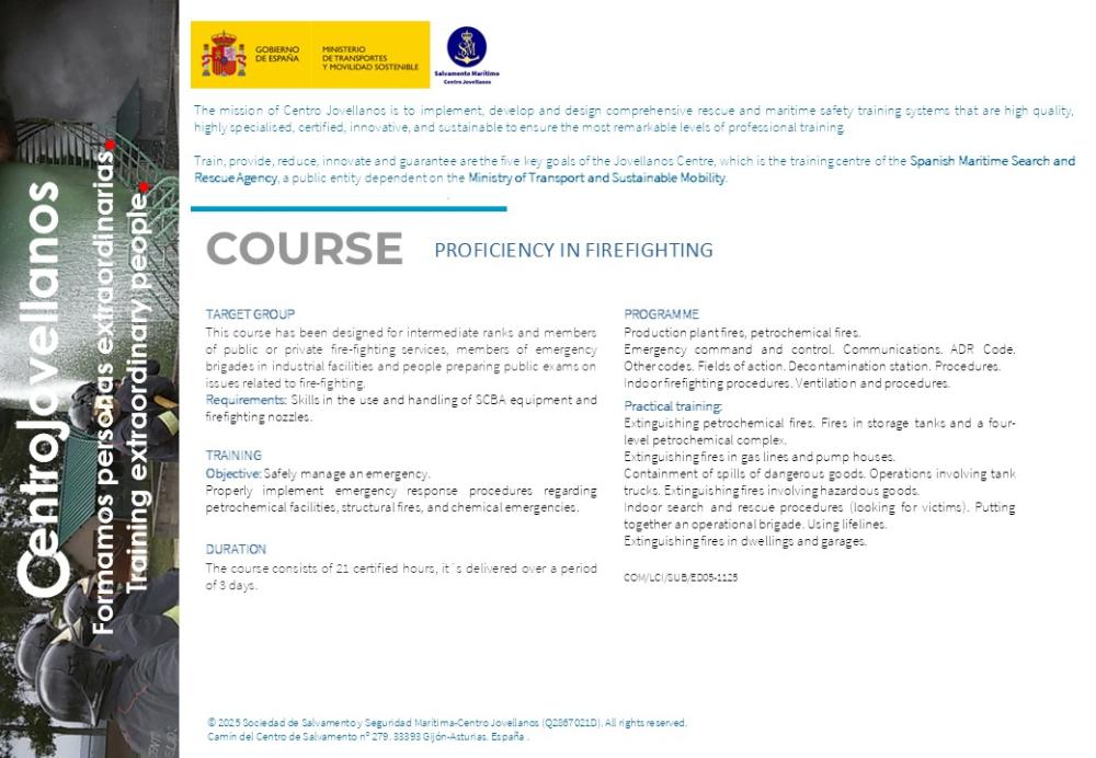 Imagen Proficiency in fire fighting