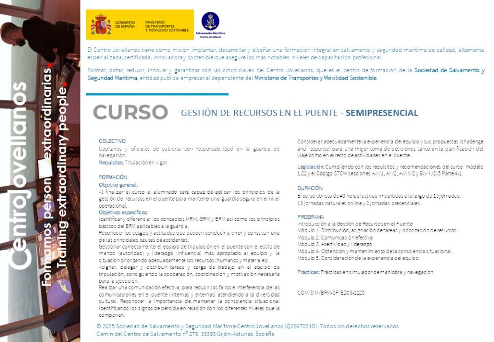 Imagen Gestión de recursos en el puente. Semipresencial