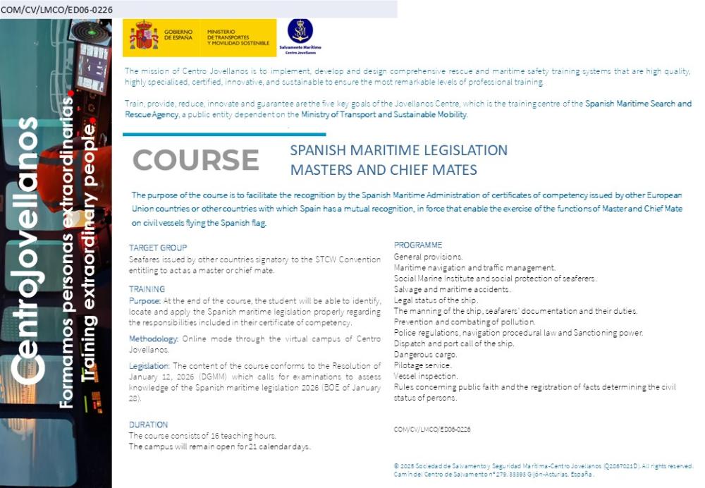 Imagen Spanish maritime legislation - masters and chief mates