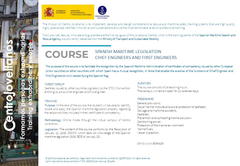 Imagen Spanish maritime legislation - chief engineers and first engineers