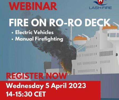 Imagen Webinar “Fire on a ro-ro deck”. LASH FIRE PROJECT