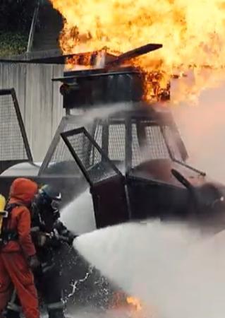 Imagen Simulador de helicóptero para la formación de bomberos en lucha contra incendios