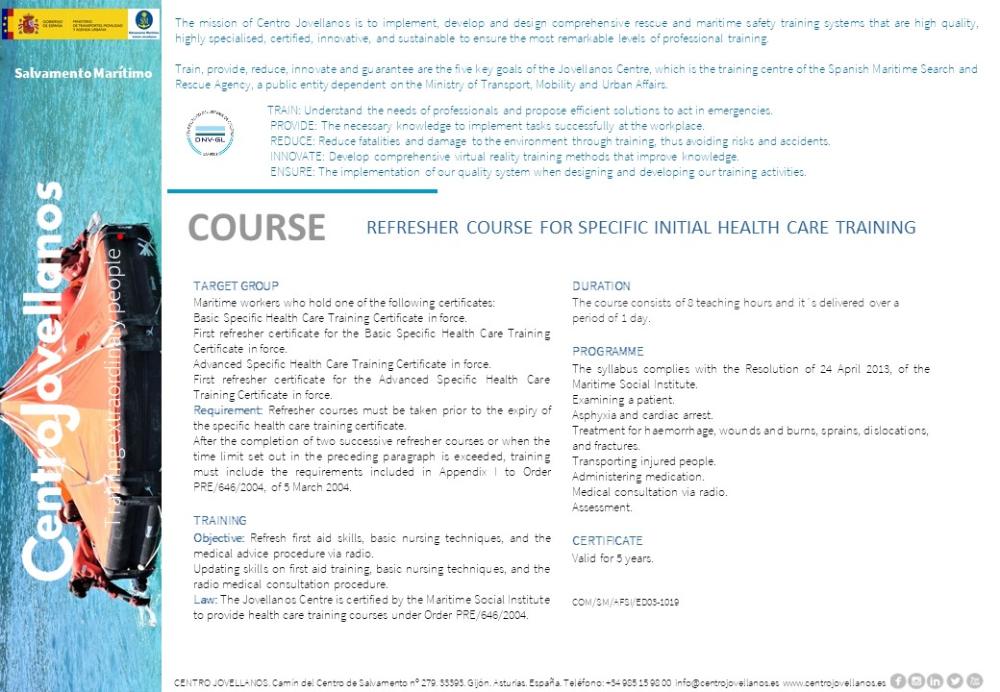 Imagen Refresher Course for Specific Initial Health Care Training