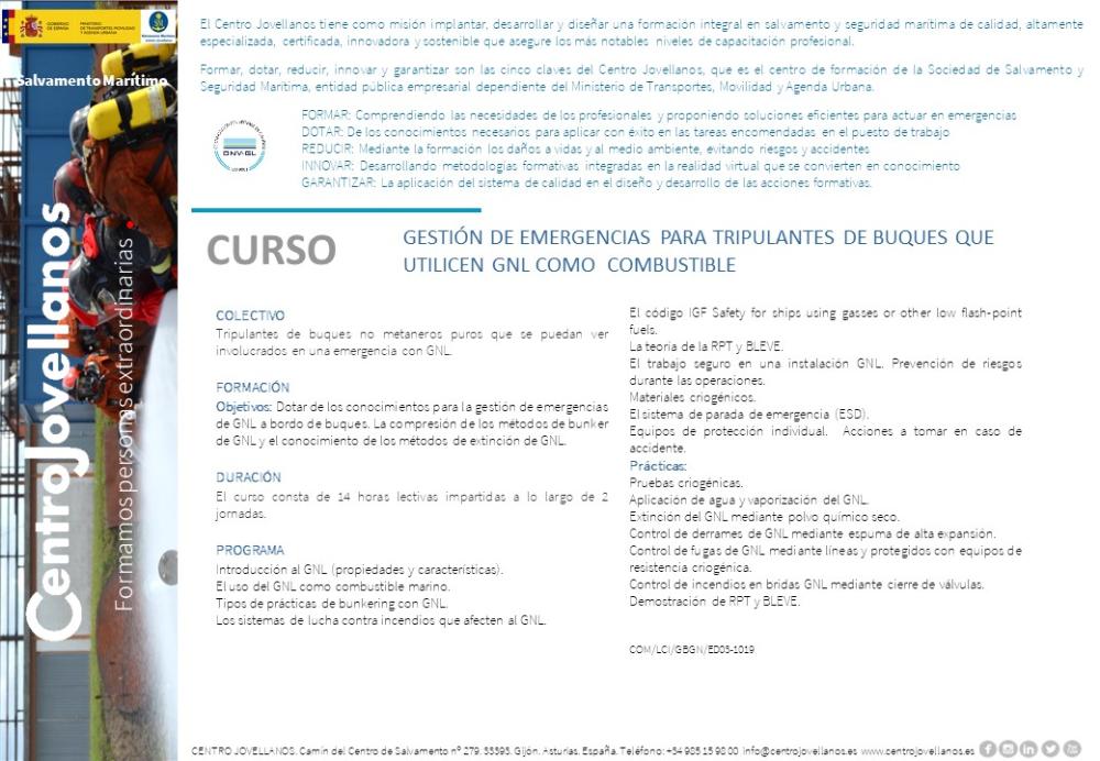 Imagen Gestión de Emergencias para Tripulantes de Buques que utilicen GNL como Combustible