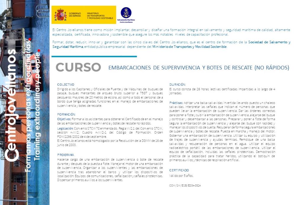Imagen Embarcaciones de supervivencia y botes de rescate, no rápidos