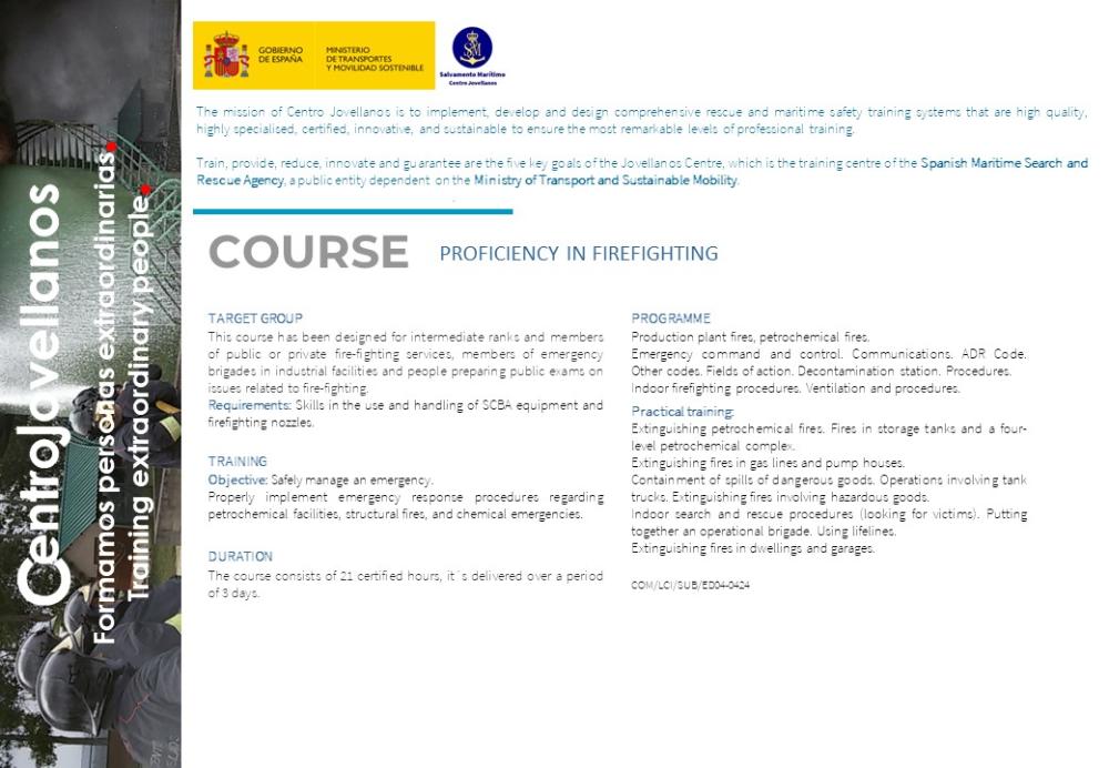 Imagen Proficiency in fire fighting
