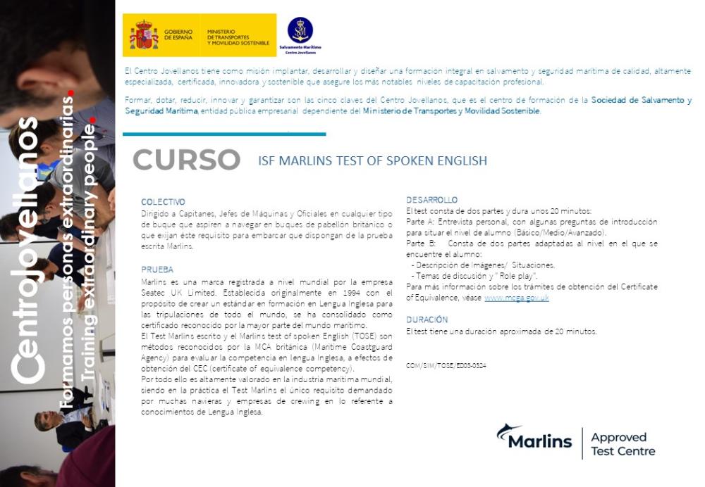 Imagen ISF Marlins test of spoken english